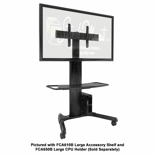 Chief FUSION Large Manual Height Adjustable Mobile Cart (Black) LPAUB