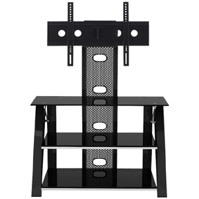 Z-Line Designs Cruise Flat Panel TV Stand with Integrated Mount (Black/Glass) ZL582-40MiVu