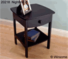 Winsome Wood Open Shelf Night Stand (Black) 20218