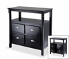 Winsome Wood Timber Buffet Table (Matte Black) 20236