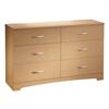 SouthShore Step One Collection Double Dresser (Natural Maple) 3113010
