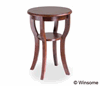 Winsome Wood Kami Round Side Table (Antique Walnut) 94117