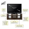 Bello Versatile Wood and Glass Flat Panel TV Stand for 65 inch Screens (Espresso) AVSC-2061E