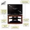 Bello 44 inch Wide Versatile Wood Tone Corner-Fit Audio Video Furniture System AVSC-2121