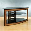 Bello 44 inch Wide Versatile Wood Tone Corner-Fit Audio Video Furniture System AVSC-2121