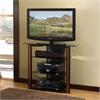 Bello Bedroom Height 42" Flat Panel TV Stand with Real Wood Trim (Black) AVSC-2122