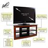 Bello Metal and Glass Flat Panel TV Stand with Cherry Wood Accents for up to 56 inch TVs AVSC-2124