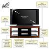 Bello Versatile Wood Trim Flat Panel TV Stand for 65 inch Screens (Espresso) AVSC-2126