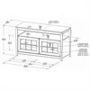 Tech Craft Veneto Series TV Stand / Credenza For 48 inch Flat Screens (Walnut) BAY4828