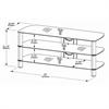 Tech Craft Sorrento Series TV Stand For 50 inch Flat Screens (Black Glass) BEL501B