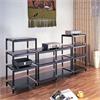 VTI BL Series Audio Video Rack / TV Stand for up to 36 inch TV BL503SSB (Black or Cherry Shelves/ Silver Caps and Poles)