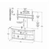 Tech Craft Solution Series 52" Flat Panel TV Stand with Optional Mount (Walnut) FLEX52W