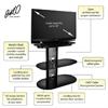 Bello Metallic Black Flat Panel Audio Video System for 32 inch Flat Panel TVs (Metallic Black) FP-9830