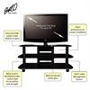Bello 56" Black Glass Flat Panel TV Stand (High Gloss Black) PVS4214HG