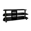 Bello 56" Black Glass Flat Panel TV Stand (High Gloss Black) PVS4214HG