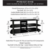 Bello 56" Black Glass Flat Panel TV Stand (High Gloss Black) PVS4214HG
