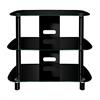 Bello 46" Black Glass Flat Panel TV Stand (High Gloss Black) PVS4215HG