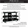 Bello 46" Black Glass Flat Panel TV Stand (High Gloss Black) PVS4215HG