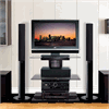 Bello High Gloss Black Flat Panel Audio Video System for 32 inch Flat Panel TVs PVS-4219HG