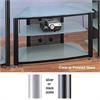 VTI 42 inch Wide Audio Video Rack with 3 Glass Shelves RGR403 (Black or Silver, Clear or Frosted Glass)_1