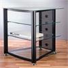VTI Audio Video Rack w/ Glass Shelves RGR404 (Black or Silver FInish, Clear or Frosted Shelves)