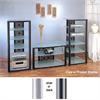 VTI 42 inch Wide Audio Video Rack with 3 Glass Shelves RGR403 (Black or Silver, Clear or Frosted Glass)