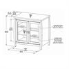 Tech Craft Veneto Series 32 inch Rounded TV Cabinet (Black) SWD30B