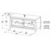 Tech Craft Veneto Series 48 inch TV Stand / Credenza (Walnut) SWP48