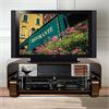 Bello Espresso Finish Bent Wood Audio Video Cabinet for Flat Screens up to 56 inch WAVS-341