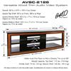 Bello Versatile Wood Trim Flat Panel TV Stand for 65 inch Screens (Espresso) AVSC-2126