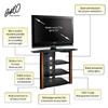 Bello Bedroom Height 42" Flat Panel TV Stand with Real Wood Trim (Black) AVSC-2122