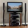 Bello Bedroom Height 42" Flat Panel TV Stand with Real Wood Trim (Black) AVSC-2122