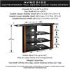Bello Bedroom Height 42" Flat Panel TV Stand with Real Wood Trim (Black) AVSC-2122