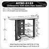 Bello 39 inch Wide Contemporary Tall Audio Video System for 42 inch Flat Panel TVs AVSC-2123