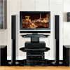 Bello Metallic Black Flat Panel Audio Video System for 32 inch Flat Panel TVs (Metallic Black) FP-9830