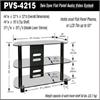 Bello 44 inch Two-Tone Glass Flat Panel Audio Video System PVS-4215