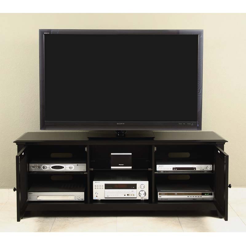 TransDeco Wood and Glass TV Cabinet for up to 65 in Flat 