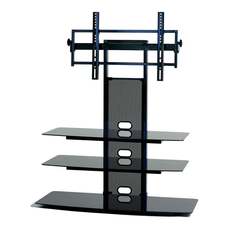 Black Glass TV Stand for TVs up to 48